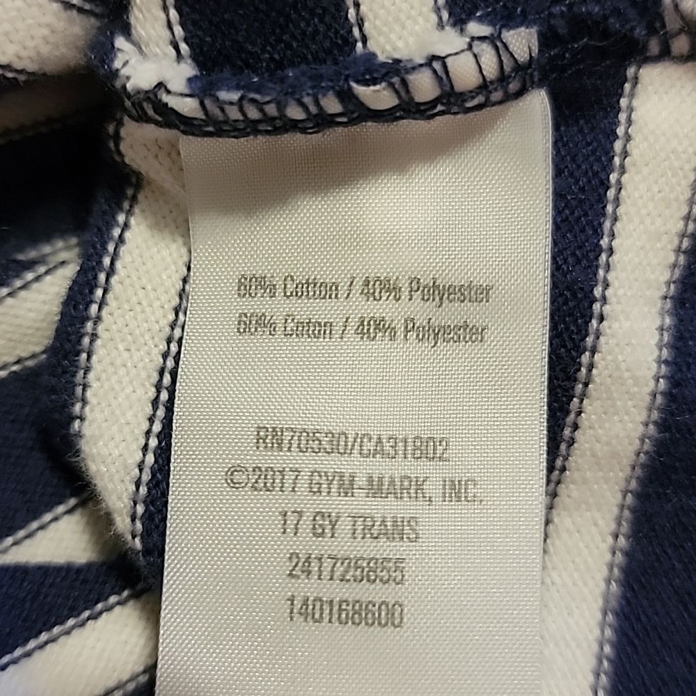 Gymboree NAVY BLUE AND WHITE STRIPED DRESS WITH BUNNY, SIZE 4 - Picture 5 of 5